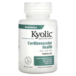 Kyolic Aged Garlic Extract Saúde Cardiovascular Um por Dia Formula 250 60 Cápsulas Veganas (1.000 mg por Cápsula)