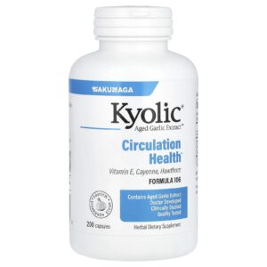 Kyolic Aged Garlic Extract Saúde da Circulação Fórmula 106 200 Cápsulas