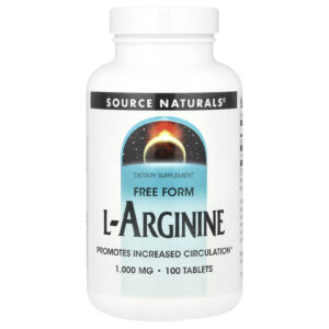 Source Naturals L-Arginina Fórmula livre 1000 mg 100 tabletes