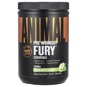Animal Fury® Essentials Pré-treino Maçã Verde 483 g (106 lb)