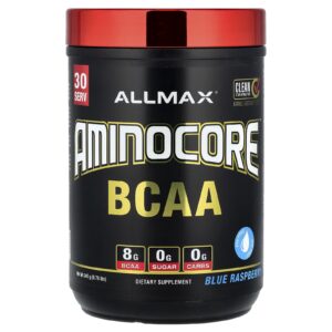 ALLMAX AMINOCORE BCAA Framboesa Azul 315 g (069 lbs)