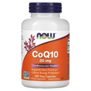 NOW Foods CoQ10 30 mg 240 Cápsulas Vegetais