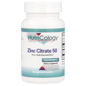 Nutricology Citrato de Zinco 50 60 Cápsulas Vegetarianas