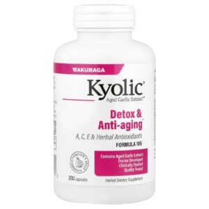 Kyolic Aged Garlic Extract™ Detox e Antienvelhecimento Fórmula 105 200 Cápsulas