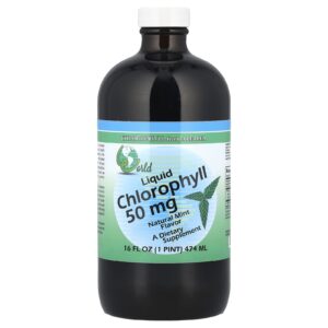 World Organic Clorofila Líquida Sabor Natural de Menta 50 mg 16 fl oz (474 ml)