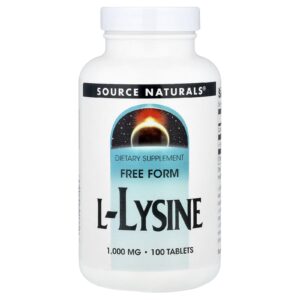 Source Naturals, L-lisina, 1.000 mg, 100 Comprimidos