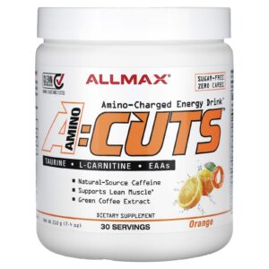 ALLMAX ACUTS Bebida Energética com Aminoácidos Laranja 210 g (74 oz)