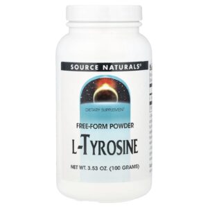 Source Naturals L-Tirosina Fórmula livre em pó 353 oz (100 g)