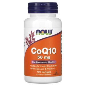 NOW Foods CoQ10 50 mg 100 Cápsulas Softgel
