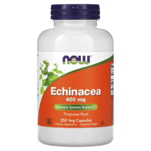 NOW Foods Equinácea 400 mg 250 Cápsulas Vegetais