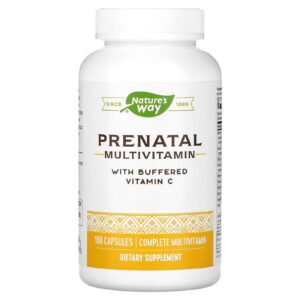 Natures Way Multivitamínico pré-natal com Vitamina C Tamponada 180 Cápsulas