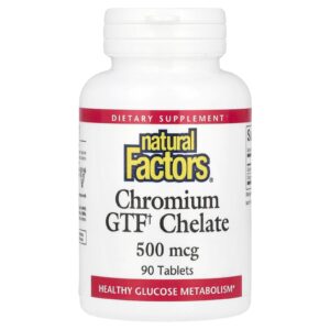 Natural Factors Quelato de Cromo GTF 500 mcg 90 Comprimidos