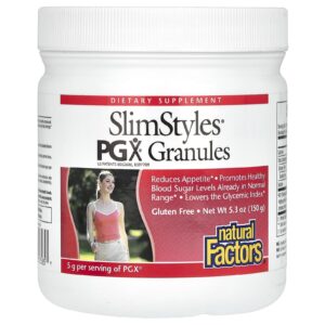 Natural Factors SlimStyles PGX Granulado Sem Sabor 150 g (53 oz)