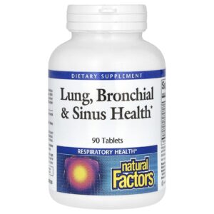 Natural Factors Saúde dos Pulmões Brônquios e Seios Nasais 90 Comprimidos