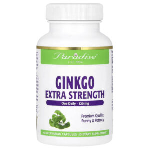 Paradise Herbs Ginkgo 120 mg 60 Cápsulas Vegetarianas
