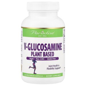 Paradise Herbs V-Glucosamina À Base de Plantas 120 Cápsulas Vegetarianas (750 mg por Cápsula)