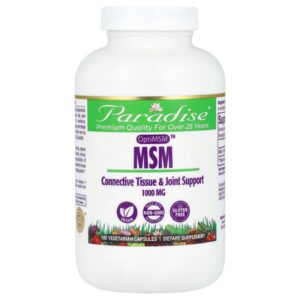 Paradise Herbs MSM 1.000 mg 180 Cápsulas Vegetarianas