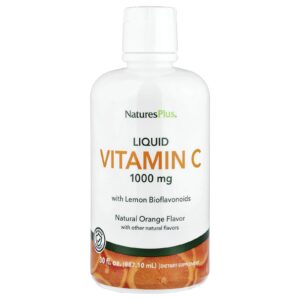 NaturesPlus Vitamina C Líquida com Bioflavonoides de Limão Laranja Natural 88710 ml (30 fl oz)