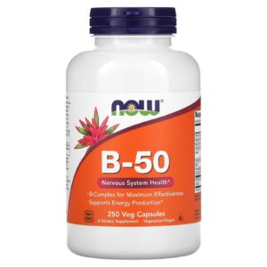 NOW Foods B-50 250 Cápsulas Vegetais