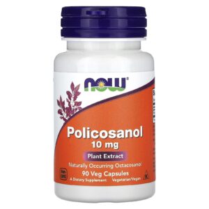 NOW Foods Policosanol 10 mg 90 Cápsulas Vegetais