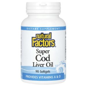Natural Factors Super Óleo de Fígado de Bacalhau 90 Cápsulas Softgel