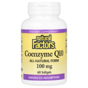 Natural Factors Coenzima Q10 100 mg 60 Cápsulas Softgel
