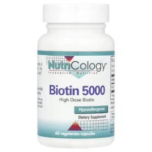 Nutricology Biotina 5000 60 Cápsulas Vegetarianas