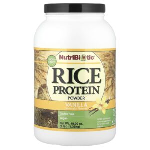 NutriBiotic Proteína Pura de Arroz Sabor Baunilha 136 kg (3 lb)