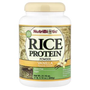 NutriBiotic Proteína de Arroz Cru Baunilha 600 g (1 lb e 5 oz)