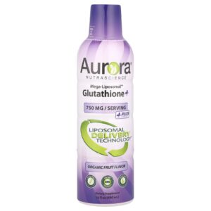 Aurora Nutrascience, Glutationa+ Mega-Liposomal™, Mais Vitamina C, Frutas Orgânicas, 750 mg, 480 ml (16 fl oz)