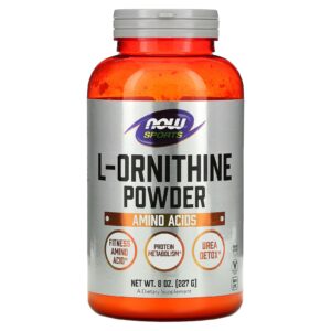 NOW Foods Esportes L-Ornitina em Pó 227 g (8 oz)