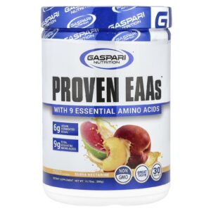 Gaspari Nutrition EAAs™ Comprovados com 9 Aminoácidos Essenciais Goiaba e Nectarina 390 g (1375 oz)