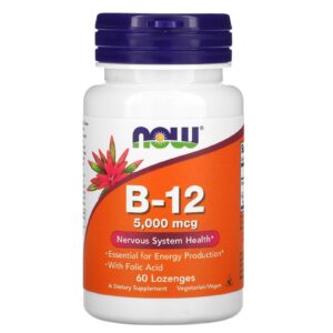 NOW Foods B-12 5.000 mcg 60 Pastilhas