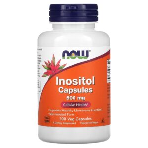 NOW Foods Cápsulas de Inositol 500 mg 100 Cápsulas Vegetais