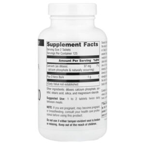 Source Naturals Pau DArco 500 mg 250 Comprimidos