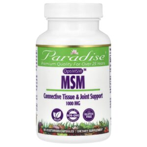 Paradise Herbs MSM 1000 mg 90 Cápsulas Vegetarianas