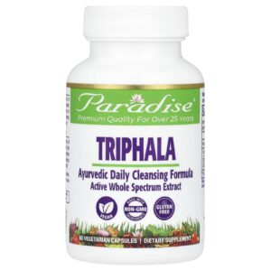 Paradise Herbs Triphala 60 Cápsulas Vegetarianas