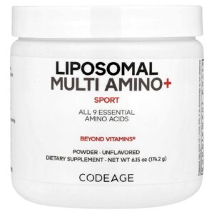Codeage Sport Pó Multi Amino+ Lipossomal Sem Sabor 1742 g (615 oz)