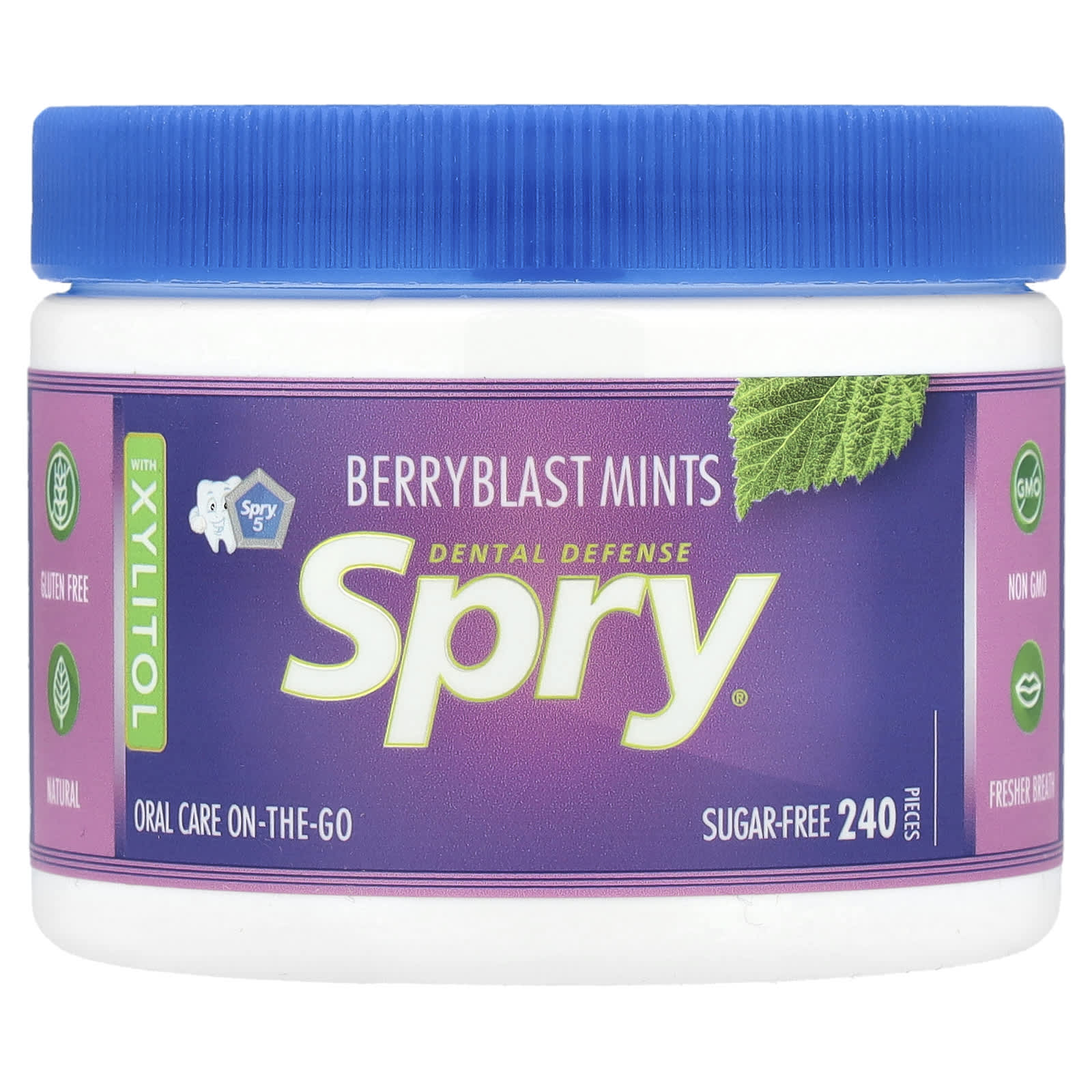 Xlear Spry Berryblaps Mentas com Xilitol Sem Açúcar 240 Unidades