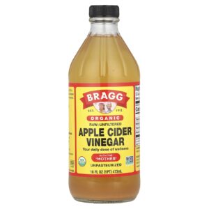 Bragg Vinagre de Cidra de Maçã Orgânico com Mãe Cru-Não Filtrado 473 ml (16 fl oz)