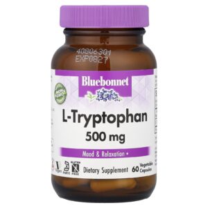 Bluebonnet Nutrition L-Triptofano 500 mg 60 Cápsulas Vegetais