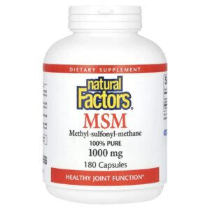 Natural Factors MSM Metilsulfonilmetano 1.000 mg 180 Cápsulas