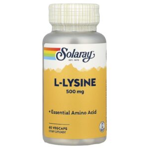 Solaray L-lisina 500 mg 60 capsulas vegetais