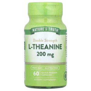 Natures Truth L-Theanine 200 mg 60 Cápsulas de Liberação Rápida