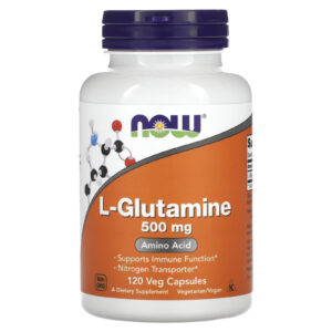 NOW Foods L-Glutamina 500 mg 120 Cápsulas Vegetais