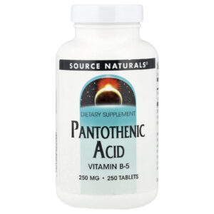Source Naturals Ácido Pantotênico 250 mg 250 Comprimidos