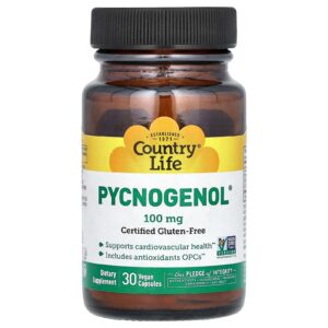 Country Life Pycnogenol 100 mg 30 Cápsulas Veganas