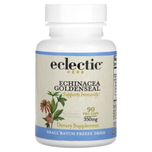 Eclectic Herb Echinacea e Hidraste 350 mg 90 Cápsulas Vegetais