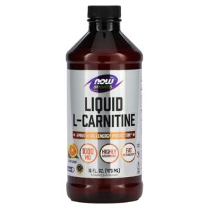 NOW Foods Sports L-Carnitine Liquid Citrus 1.000 mg 473 ml (16 fl oz)