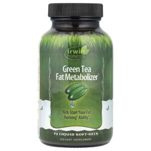 Irwin Naturals Metabolizador de Gordura e Chá Verde 75 Cápsulas Softgel Líquidas